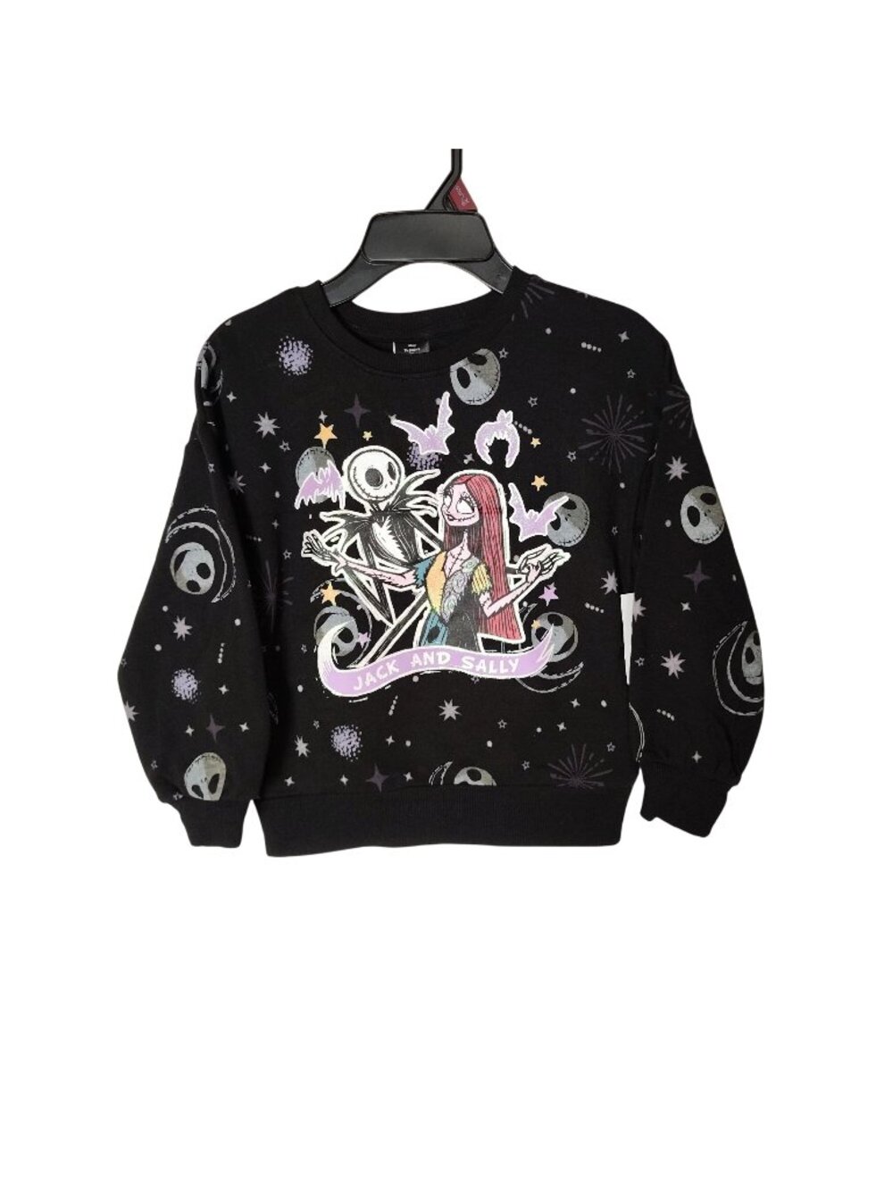 Disney Kids S (6-6X) Nightmare Before Christmas Black Graphic Fleece Sweatshirt